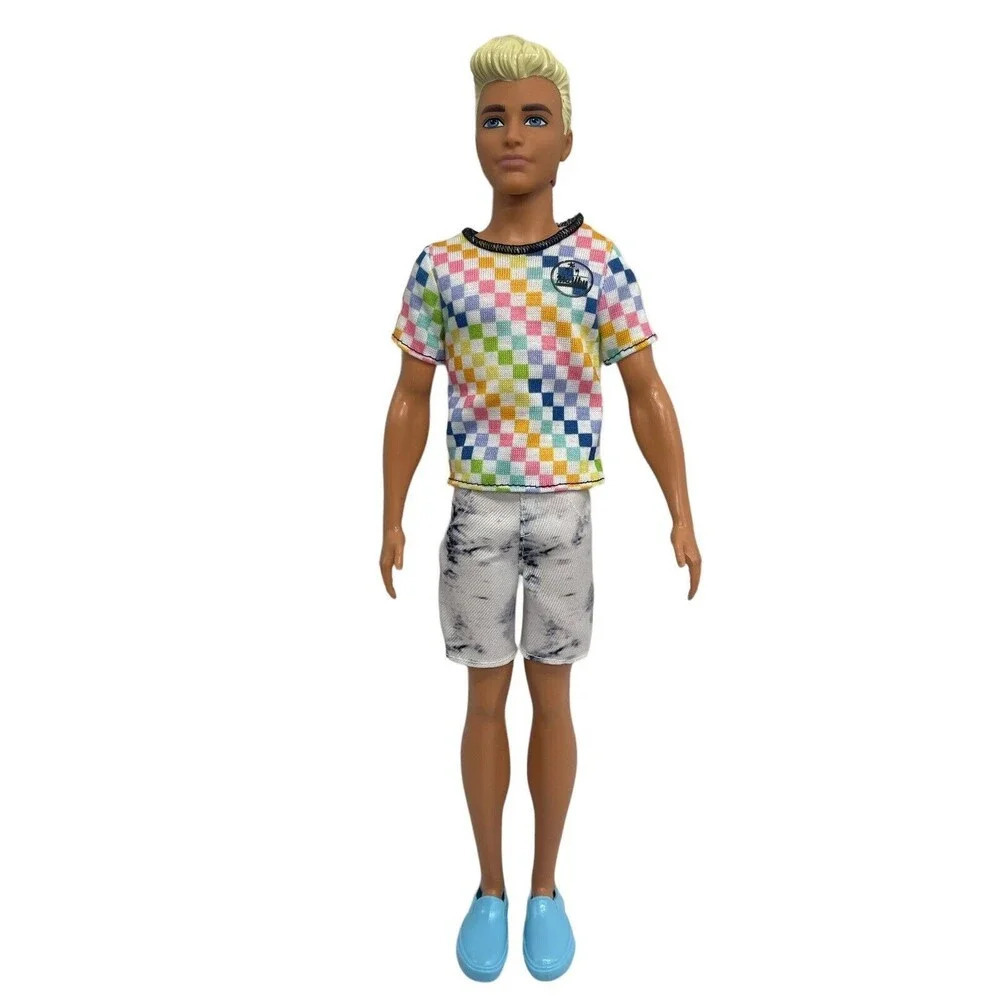 Mattel Barbie Boyfriend Ken in Polka Dot Shirt Man Boy Doll Handsome Blonde